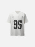 DAXUEN Vintage graphic V-neck t-shirt