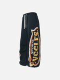 DAXUEN Black wide-leg sweatpants with vintage graphics