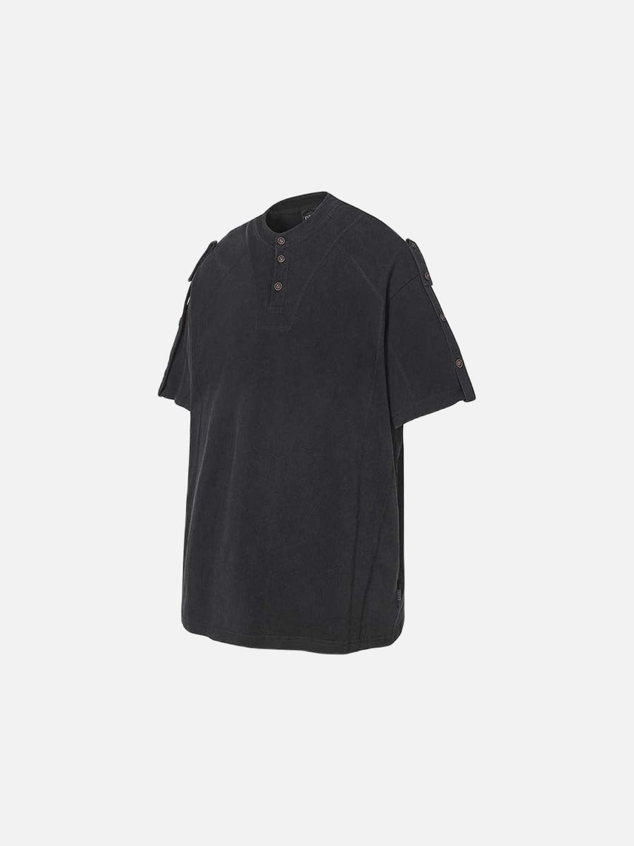 DAXUEN Relaxed-fit short-sleeved Henley T-shirt