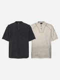 DAXUEN Relaxed-fit short-sleeved Henley T-shirt