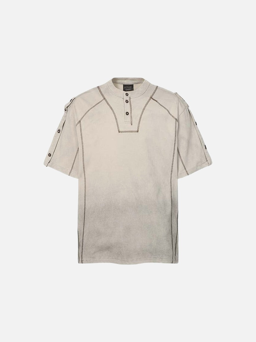DAXUEN Relaxed-fit short-sleeved Henley T-shirt