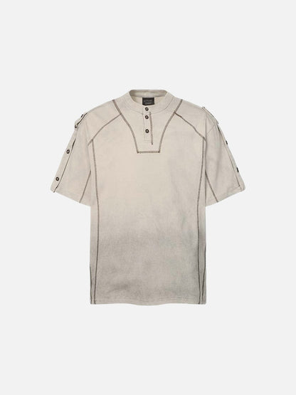 DAXUEN Relaxed-fit short-sleeved Henley T-shirt