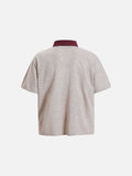 DAXUEN Striped short-sleeved polo shirt with embroidered graphics