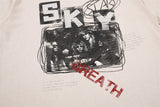 DAXUEN pink oversized vintage monochrome graphic t-shirt