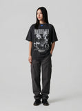 DAXUEN Vintage rock band graphic t-shirt — model photo