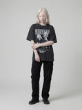 DAXUEN Vintage rock band graphic t-shirt — model photo