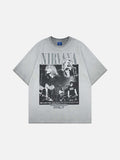 DAXUEN Vintage rock band graphic t-shirt