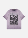 DAXUEN Vintage rock band graphic t-shirt