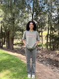DAXUEN Oversized short-sleeved graphic T-shirt — model photo