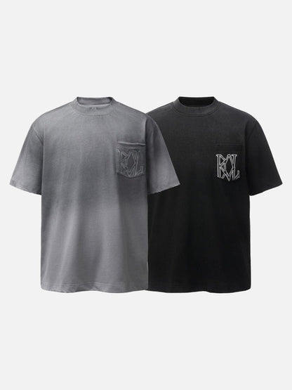 DAXUEN Vintage short-sleeved T-shirt with pocket