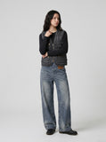 DAXUEN Vintage Vibe Wide-Leg Denim Trousers | DAXUEN — model photo
