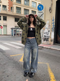 DAXUEN Vintage Vibe Wide-Leg Denim Trousers | DAXUEN — model photo