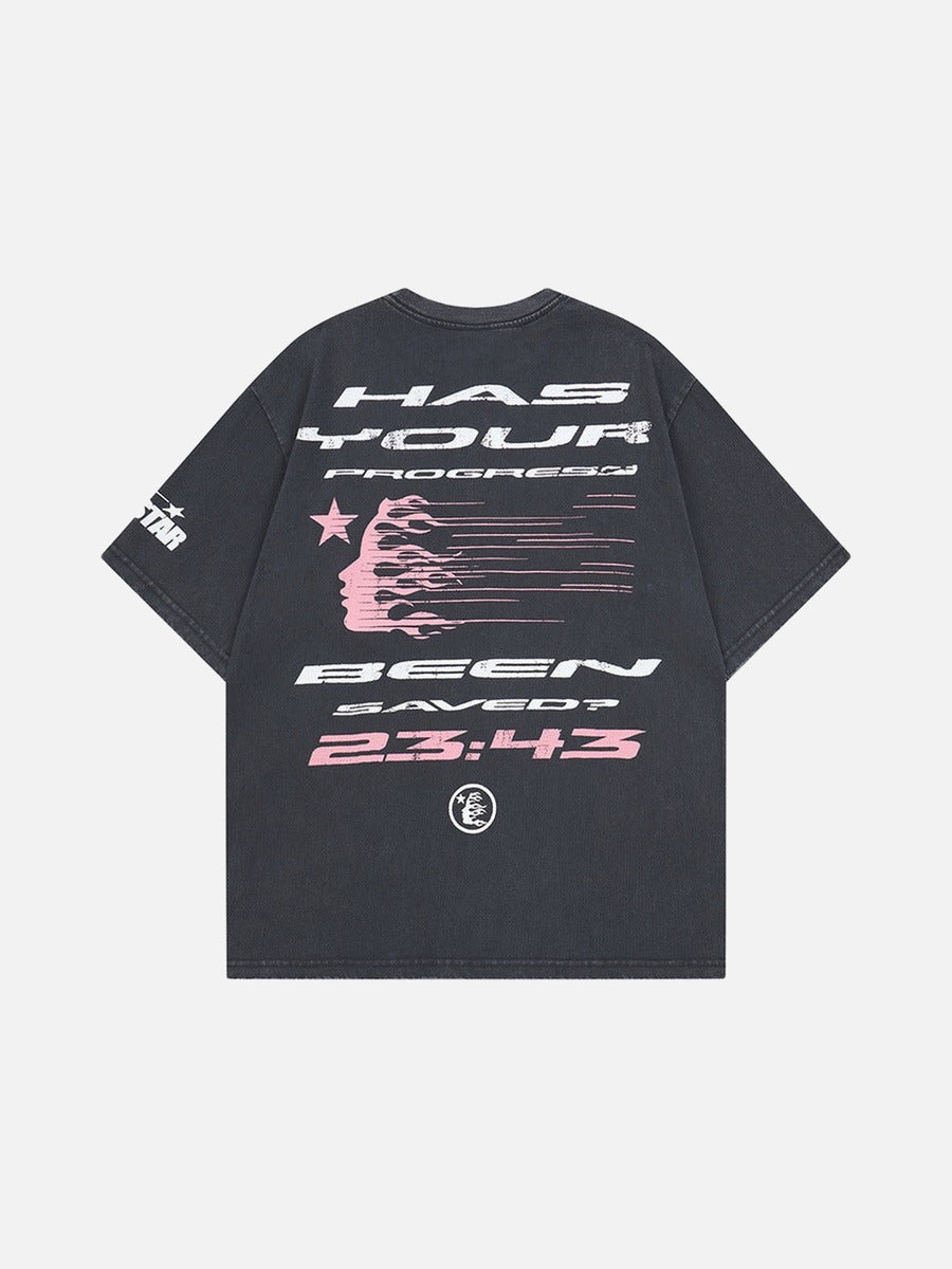 DAXUEN Oversized vintage wash graphic t-shirt