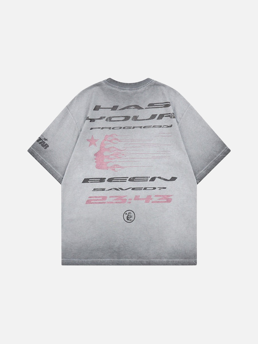 DAXUEN Oversized vintage wash graphic t-shirt