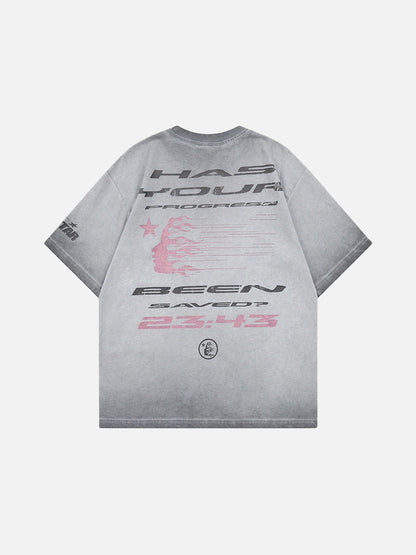 DAXUEN Oversized vintage wash graphic t-shirt