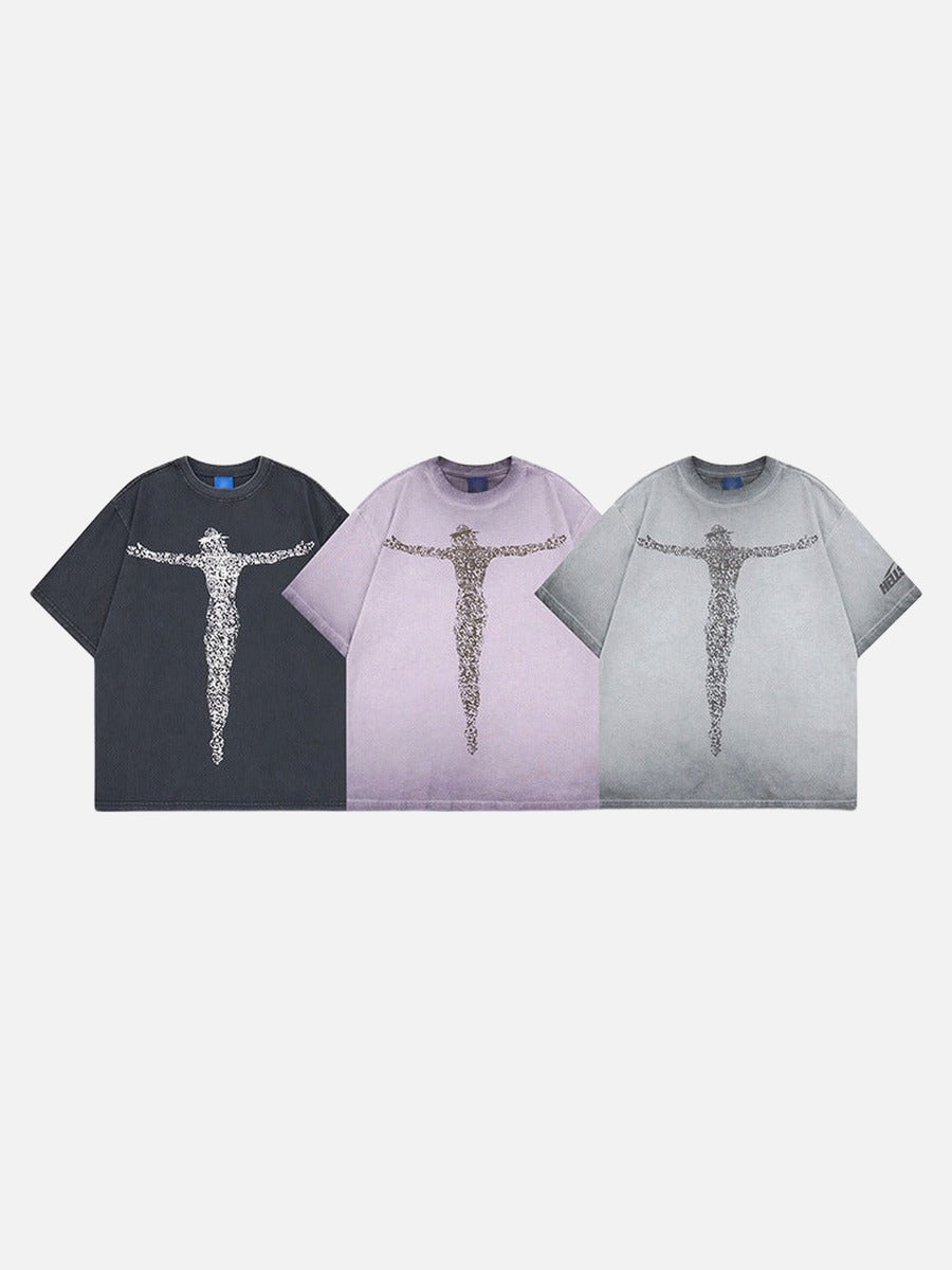 DAXUEN Oversized vintage wash graphic t-shirt