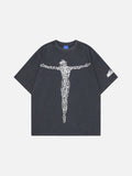 DAXUEN Oversized vintage wash graphic t-shirt