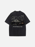 DAXUEN Oversized vintage washed crew-neck t-shirt