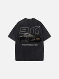 DAXUEN Oversized vintage washed crew-neck t-shirt