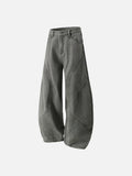 DAXUEN Wide leg denim pants with curved panels and topstitching