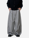 DAXUEN grey oversized wide-leg trousers