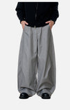DAXUEN grey oversized wide-leg trousers