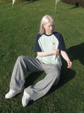 DAXUEN grey oversized wide-leg trousers — model photo