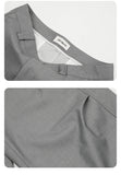 DAXUEN grey oversized wide-leg trousers