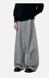 DAXUEN grey oversized wide-leg trousers