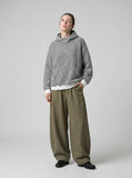 DAXUEN Voluminous wide-leg pants in three solid colors — model photo