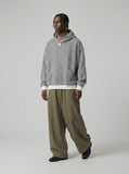 DAXUEN Voluminous wide-leg pants in three solid colors — model photo