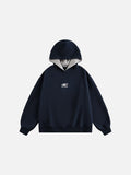 Embroidered BEFEARLE Graphic Hooded Sweatshirt
