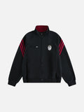 Embroidered Shield Track Jacket in Black