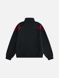 Embroidered Shield Track Jacket in Black