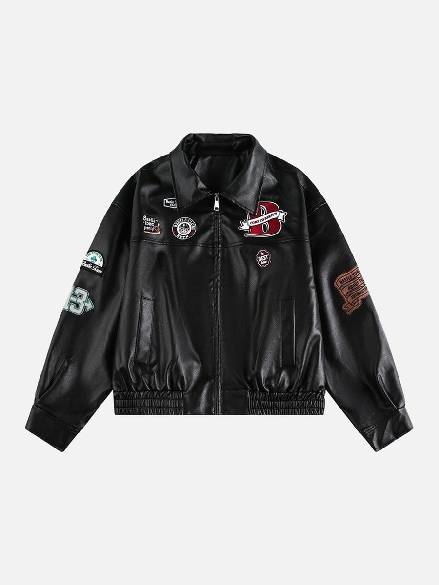 Burgundy Beetle Club Bomber Jacket
