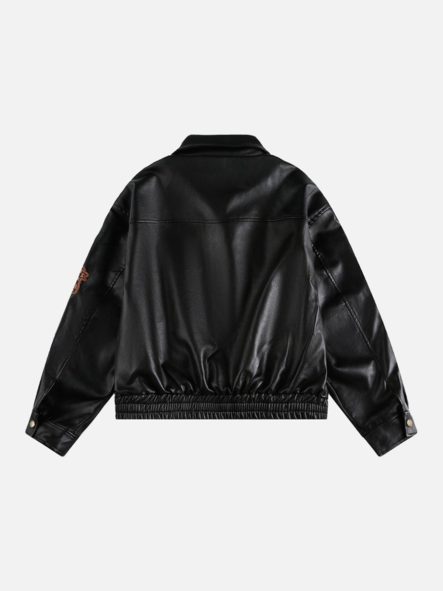 Burgundy Beetle Club Bomber Jacket