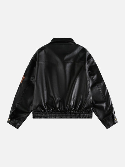 Burgundy Beetle Club Bomber Jacket