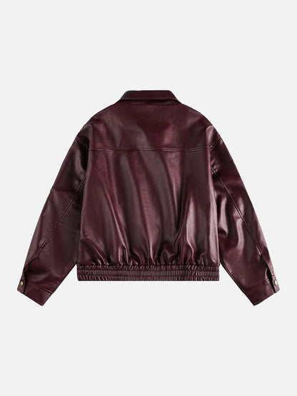 Burgundy Beetle Club Bomber Jacket