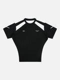 Boxy Color-Blocked Athletic T-Shirt