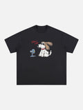 Chill Dog Graphic Oversized T-Shirt