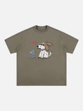 Chill Dog Graphic Oversized T-Shirt
