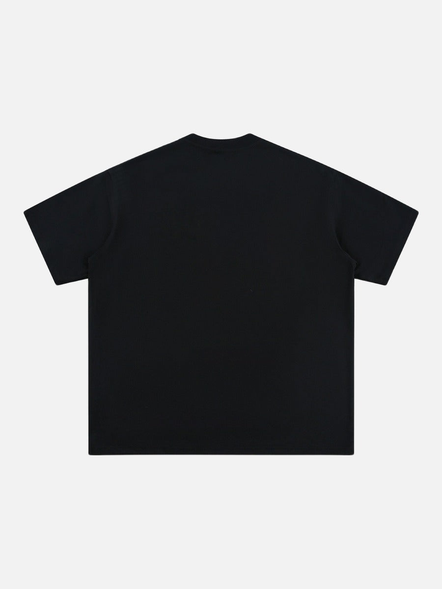 Stylized Dove Graphic Oversized T-Shirt