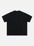 Stylized Dove Graphic Oversized T-Shirt