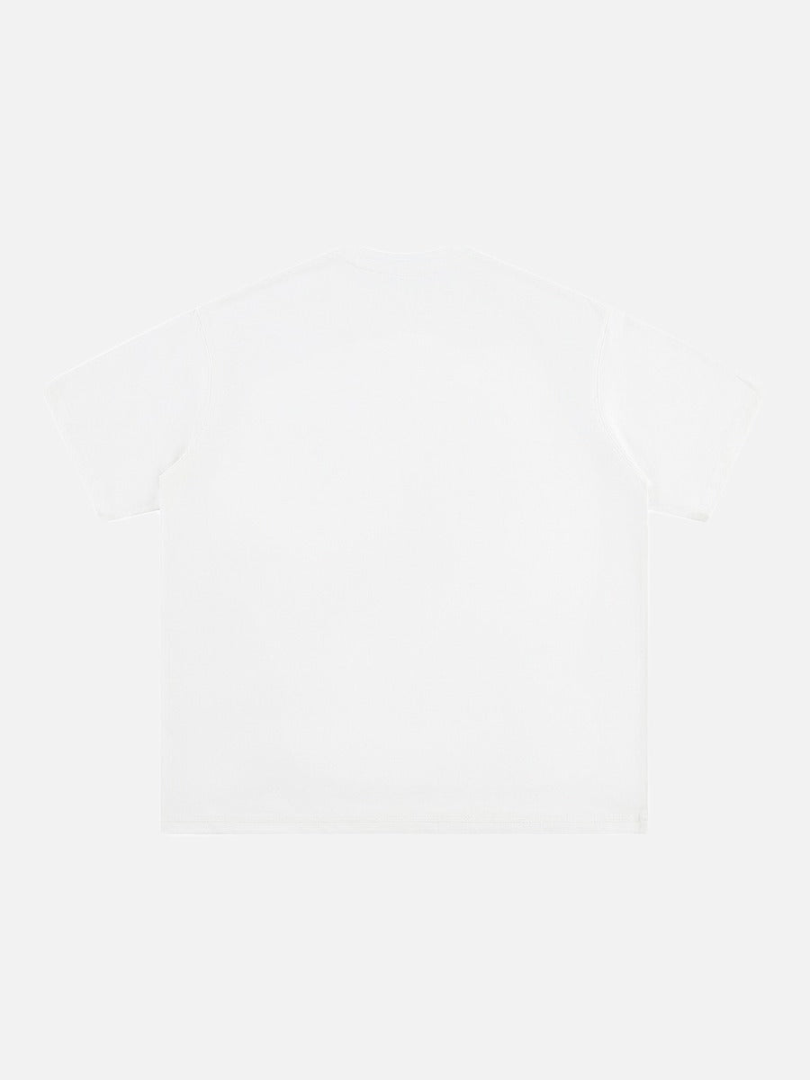 Stylized Dove Graphic Oversized T-Shirt