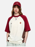 Color-Block Raglan T-Shirt, Loose Fit