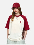 Color-Block Raglan T-Shirt, Loose Fit