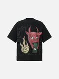 Waffle Knit Devil Graphic T-Shirt