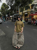 DAXUEN Waffle knit short-sleeved graphic tee — model photo
