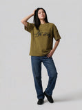 DAXUEN Waffle knit short-sleeved graphic tee — model photo
