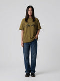 DAXUEN Waffle knit short-sleeved graphic tee — model photo